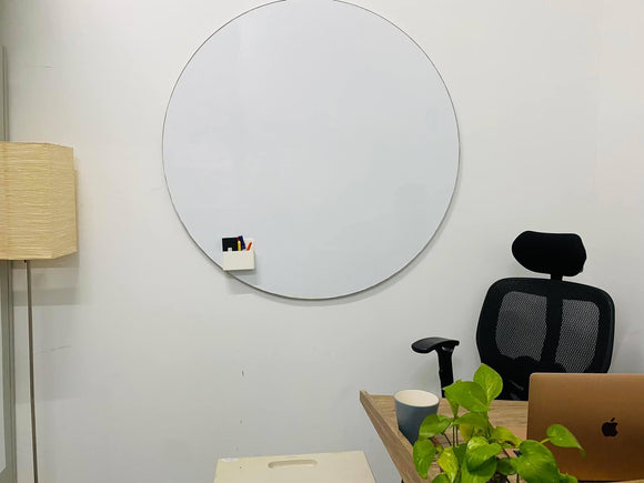Wryte Glossy Magnetic Round Whiteboard (1.2m diameter)